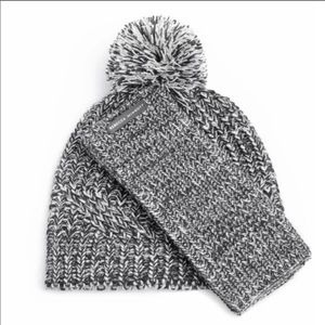 REBECCA MINKOFF Marled Beanie & Arm Warmer Set